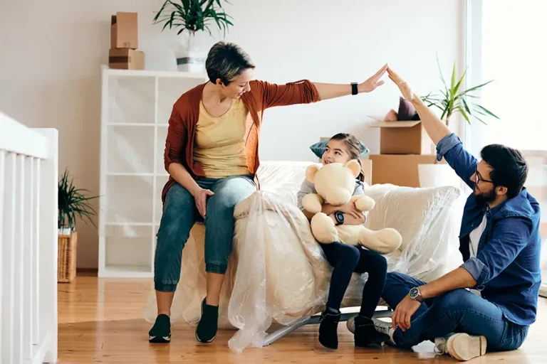 foster family giving a high five
